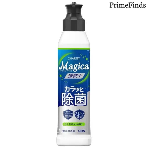 Средство для мытья посуды Charmy Magica Quick Dry+ аромат цитруса и мяты, 220 мл бутылка с дозатором
