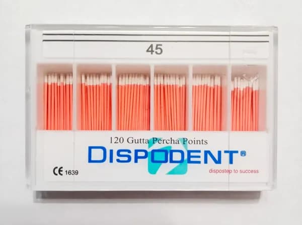 Штифты гуттаперчевые 02 №45, 120шт (Dispodent)