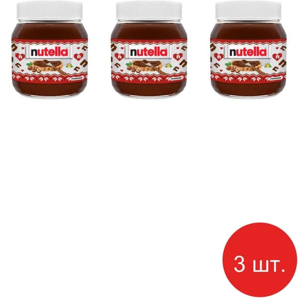 Паста Nutella с добавлением какао ореховая 350г * 3шт.