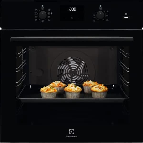 Электрический духовой шкаф Electrolux EOD3C70TK, 59.6 см, 72 л, 8 режимов, гриль, конвекция, каталитическая очистка, черный