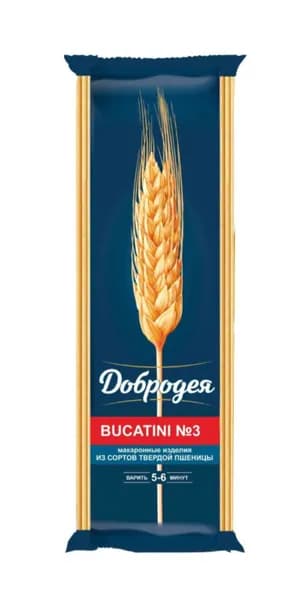 Добродея Макаронные изделия Соломка Bucatini №3, 400г