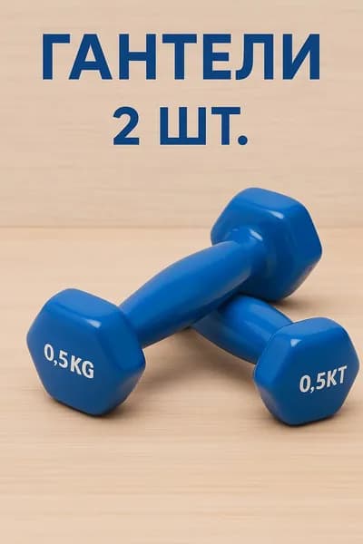 Гантели, 2 шт. вес 1 шт: 0.5 кг