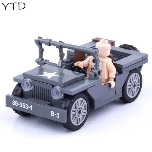 Конструктор "Внедорожник Willis Jeep" 1:35, 280 деталей - Историческая модель полиции из ABS-пластика, коллекционный макет