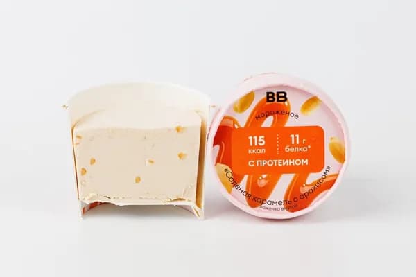 Мороженое с протеином "Солёная карамель с арахисом", 75 г