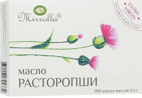 Масло расторопши Мирролла, капсулы, 200 шт.