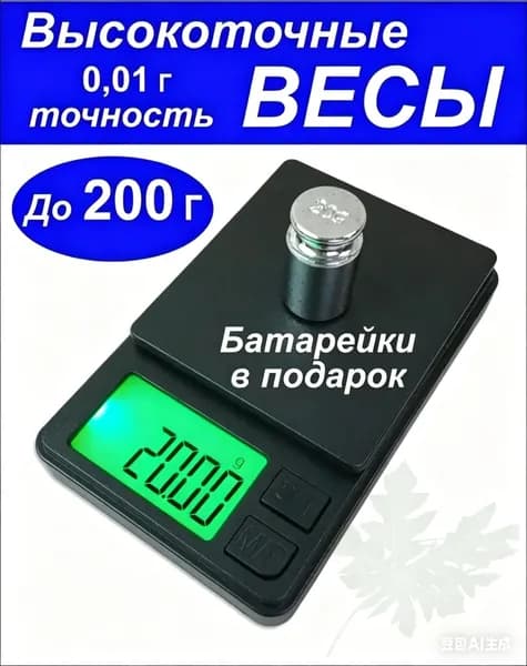 Высокоточные электронные весы премиум для кухни и кармана, диапазон 200 г с шагом 0,01 г
