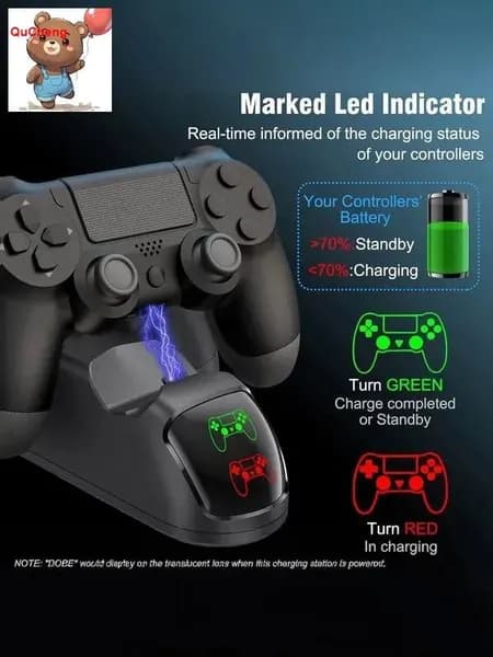 Док-станция для зарядки 2 геймпадов PS4 (Pro/Slim) беспроводное зарядное устройство для контроллеров DualShock 4
