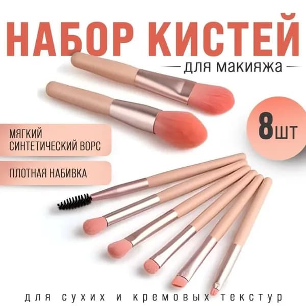 Набор кистей для макияжа, 8 шт, профессиональный инструмент для ухода за собой