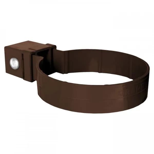 Хомут трубы водостока ПВХ Grand Line Premium Kliker шоколадный RAL 8017