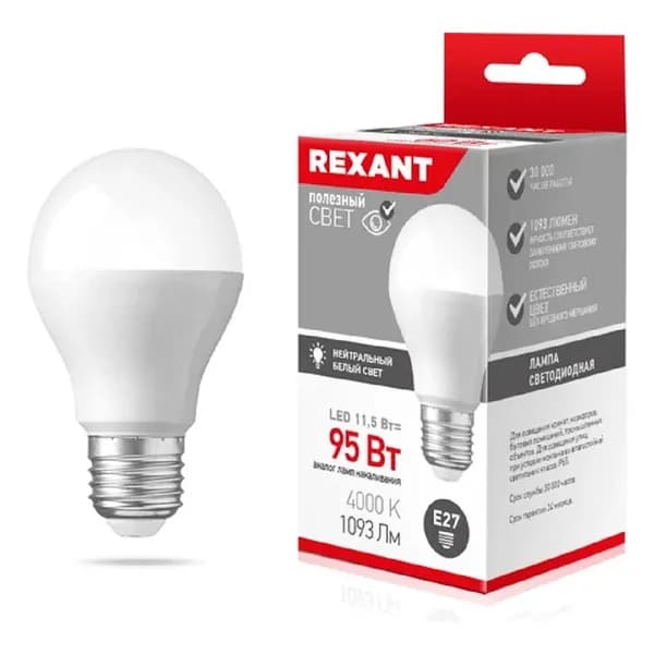 Лампа светодиодная Rexant (604-004) Груша A60
