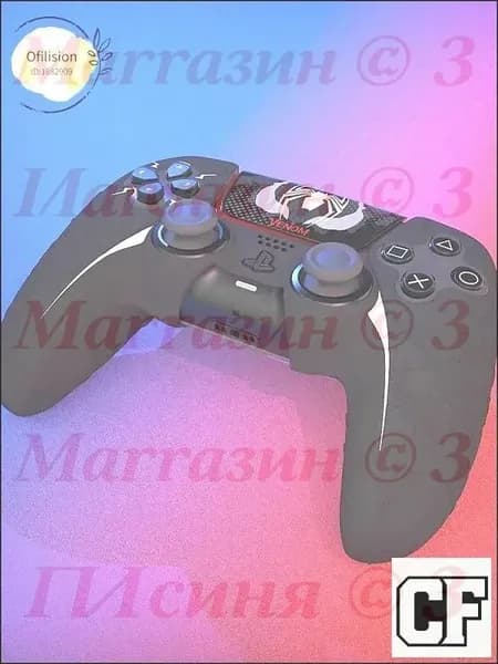 Чехол-Веном для игрового контроллера: Антискользящий силикон, Точное прилегание, Ударопрочный (с подарком: стикер + колпачки).