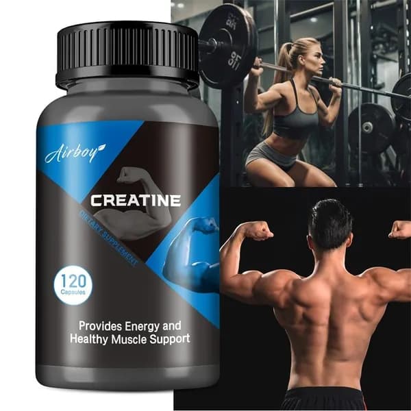 Капсулы Airboy Creatine разработаны для улучшения спортивных результатов, силы, мышечной выносливости и восстановления за счет увеличения выработки АТФ (клеточной энергии).