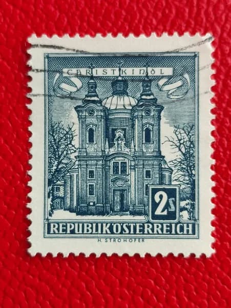 Марки Австрия 1958. Серия: "Церковь Благодати, Кристкиндль" - памятники архитектуры в Австрии. РЕДКОСТЬ - См фото