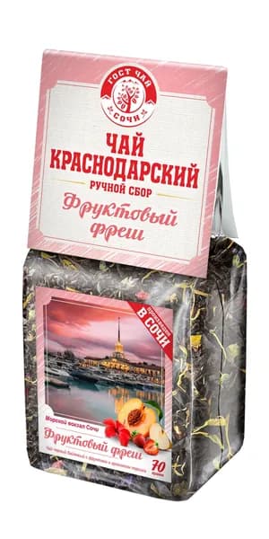 Краснодарский чай Ручной сбор 70г черный Фруктовый Фреш
