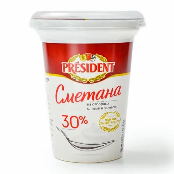 Сметана 30% 350 г, President