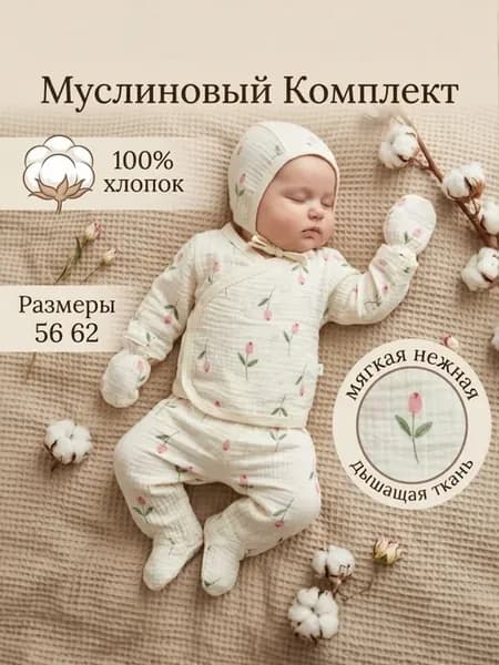 Муслиновый Комплект для новорождённых