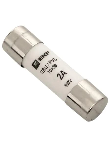 Вставка плавкая цилиндрическая ПВЦ 10х38 2А EKF pvc-10x38-2