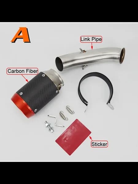 Глушитель выхлопа мотоцикла, Carbon Fiber, Color A