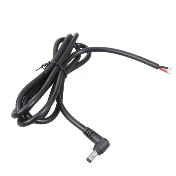 90-градусный штекер DC5.5x2.5mm с оголенными проводами 16AWG, 1.5m