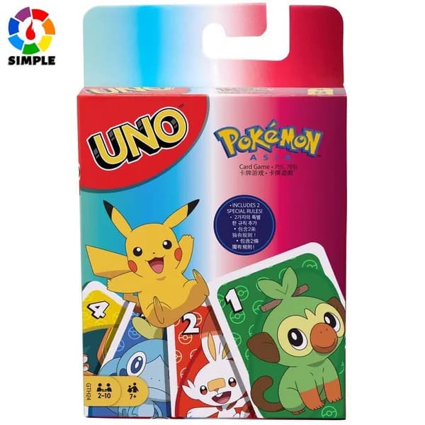 Настольная игра Mattel UNO Games Pokemon Sword & Shield Card Game, семейное развлечение, игра в покер.