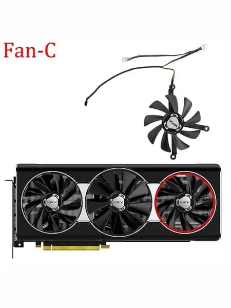 Вентилятор ПРАВЫЙ для видеoкарт XFX RX5700XT THICC III Ultra 8GB