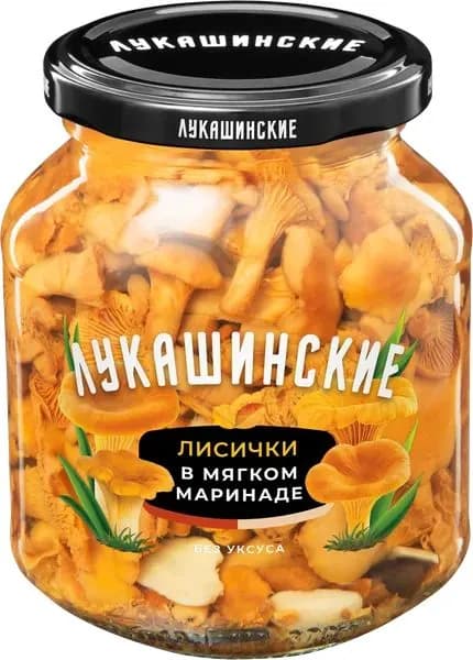 Лисички маринованные Лукашинские Меленковский КЗ с/б, 340 г