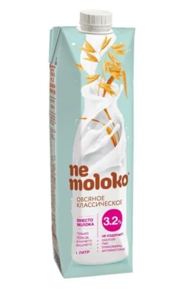 Напиток растительный овсяный Nemoloko Классический 3.2%, 1л