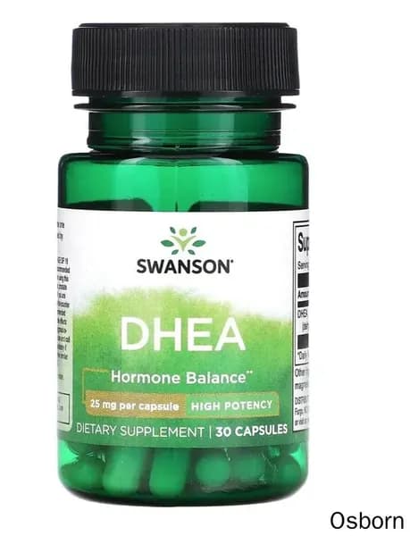 Swanson ДГЭА, DHEA, Hormone Balance, высокая эффективность, 25 мг, 30 капсул