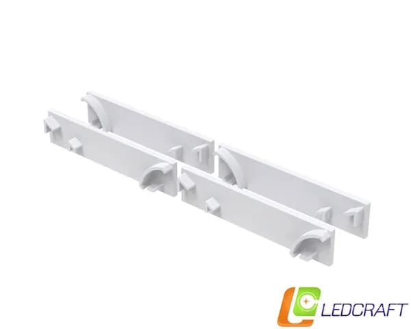 Заглушки 4 шт для профиля LC-LPK1675M20 пластиковые серые