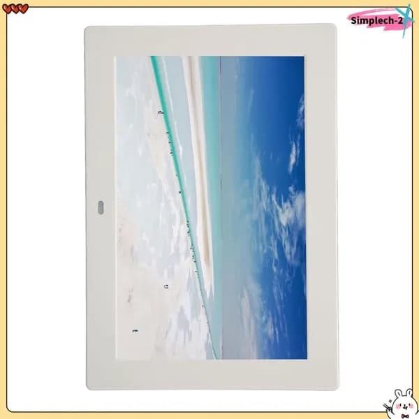 10 Inch Digital Photo Frame, Поддерживает мультимедийный контент и дистанционное управление, для улучшения интерьера Белый европейский стандарт