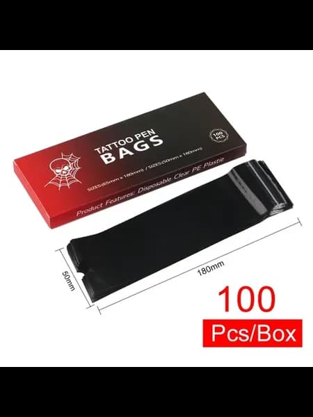 Сумки для тату-машины 18x5см, черные (100 шт)