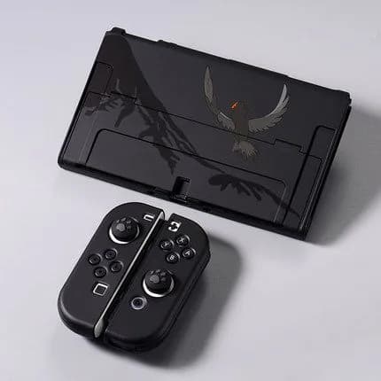 Защитный жесткий чехол для Nintendo OLED/Switch с встроенной подставкой защитное покрытие для консоли с поддержкой под просмотр