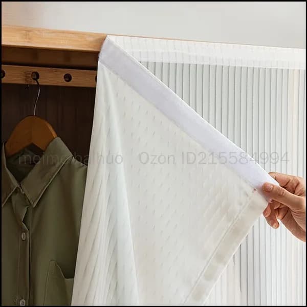 Тюль  70x120 см крепление Липучка, белый