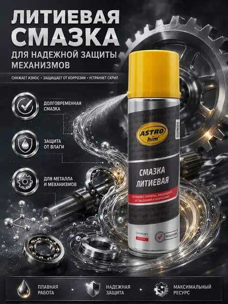 Литиевая смазка против скрипа и износа, защита от коррозии