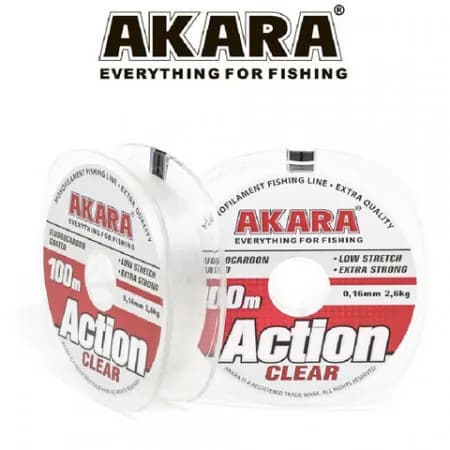 Леска Akara Action Clear 100 м (ACT-CL-100-0275 (100 м 0,275мм) )