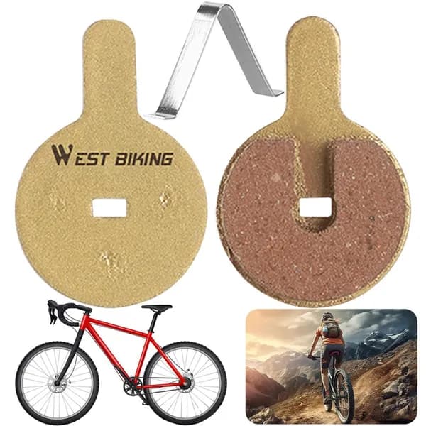 Тормозные колодки для велосипеда WEST BIKING, металлические, размер E (33,5 22,5 мм)