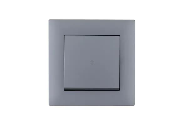 Переключатель MAKEL 1-клавишный СП KAREA RIZZ 10А IP20 сереб. 88065005