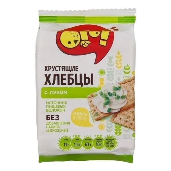 Хлебцы пшеничные Ого! с луком 75 г