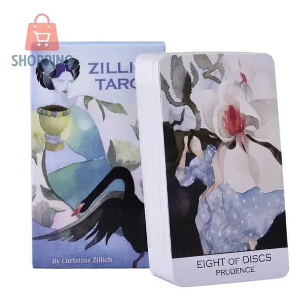Английская версия игры Zillich Tarot Cards Deck Flower language Color Centennial Oracle Card, используемой в