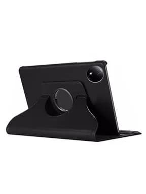 Чехол-книжка из ПУ-кожи для планшета Xiaomi Redmi Pad SE 8,7 дюйма 2024 года, с 360 поворотом, опора для просмотра под разными углами, с карманом, черный