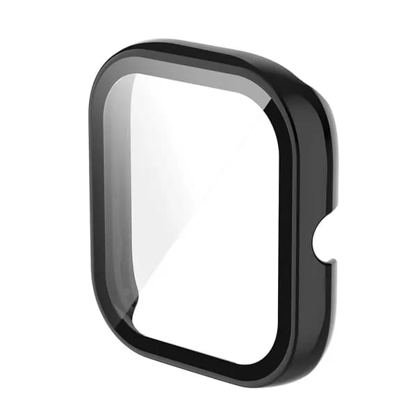 Чехол-бампер и защитный экран для Amazfit GTS 2 Mini: поликарбонат + закалённое стекло, чёрный