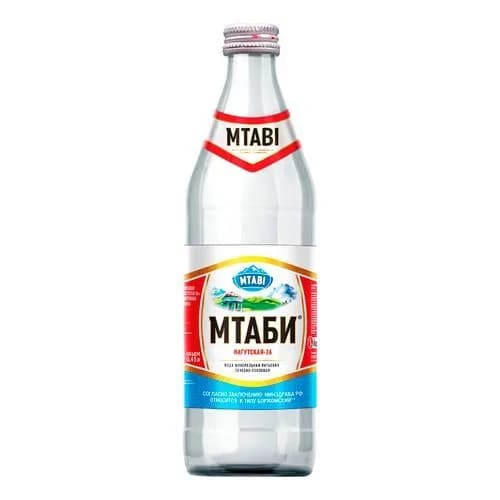 Вода минеральная МТАБИ Аш-Тау лечебно-столовая газированная, 0.45 л - 6 шт.