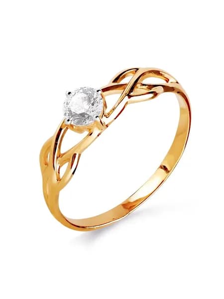 Кольцо женское серебряное 925 пробы с фианитом, KARATOV
