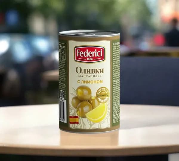 Оливки Federici с лимоном, 300г