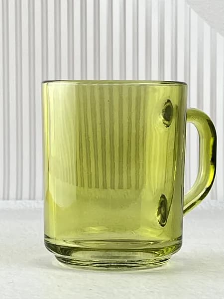 Кружка ОСЗ, 200 мл, оливковая, 1 шт, из стекла, для чая и кофе, для капучино и латте, подарок женщине