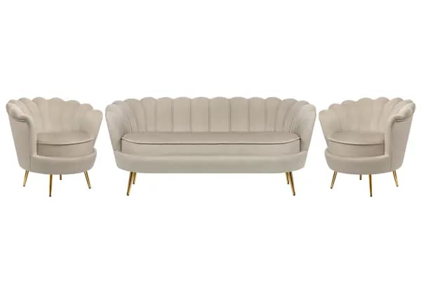 Комплект кресел и трехместного дивана дивана ракушка Pearl Triple Taupe