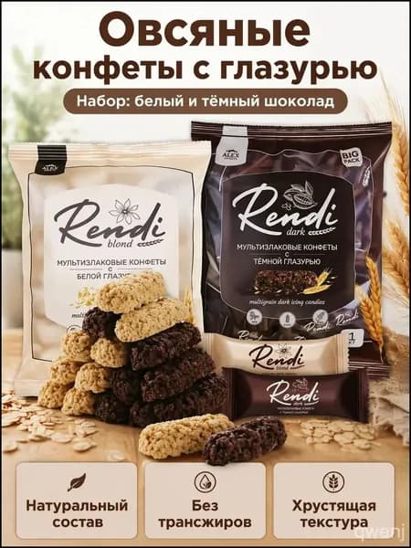 Овсяная шоколадная палочка Ruolodo, ассорти вкусов, 2 пакета по 150 г (300 г)