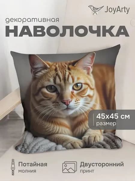Наволочка декоративная 45x45 см, 1 шт.