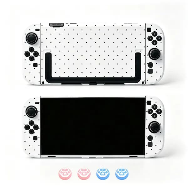 Подходит для чехла Switch 2 с синим горошком, жесткого чехла, защитного чехла для Switch 2 поколения, матового чехла.