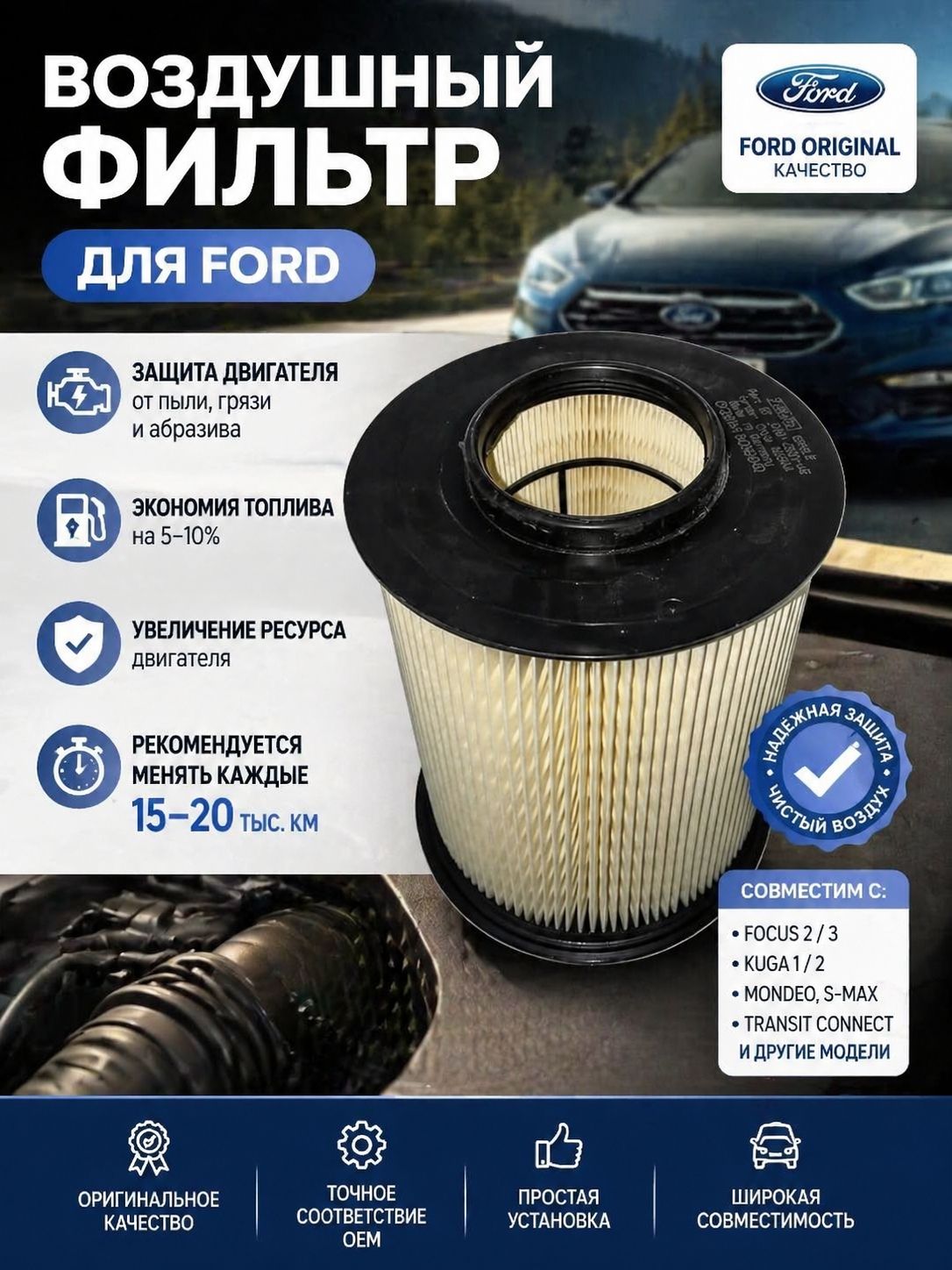 Фильтр воздушный арт. 1848220